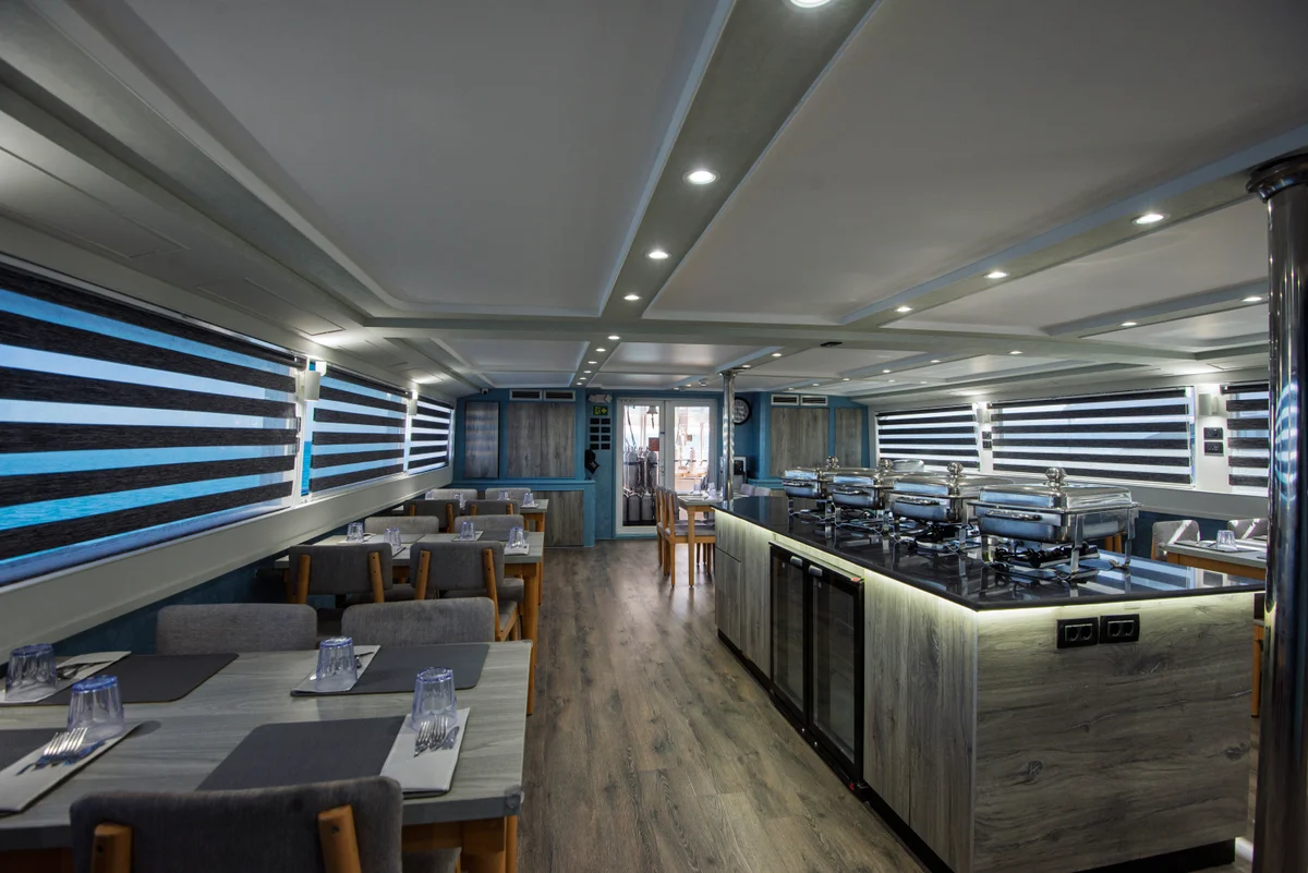 Dining aboard