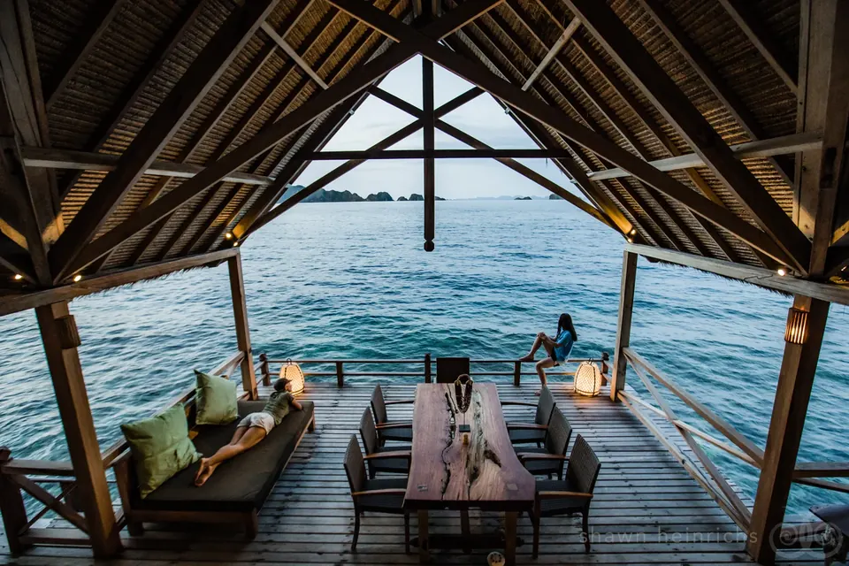 A water cottage deck at Misool